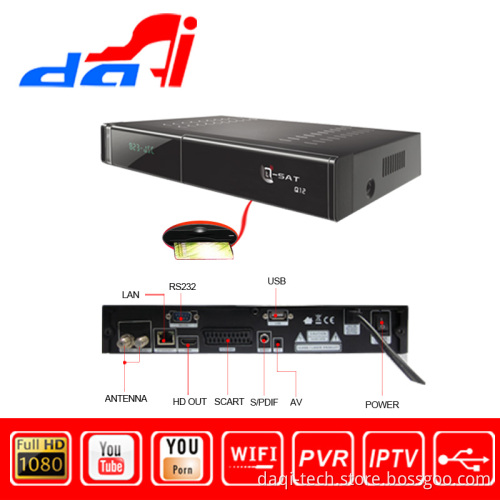 LAN and Ca Q12 HD WiFi and Youtube Receiver with Patch (Q12)